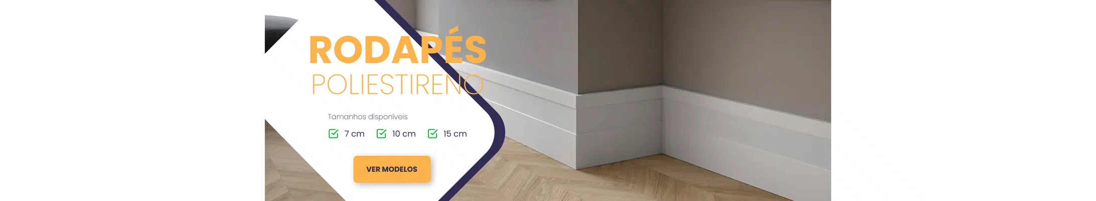 Rodapés de poliestireno
