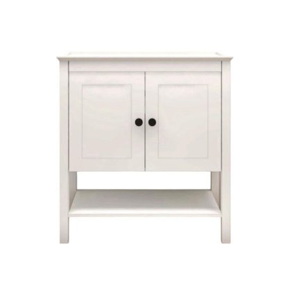 Gabinete para Banheiro Hudson 2 Portas 80cm Branco com Pia