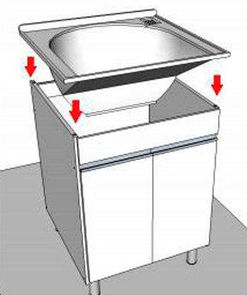 Tanque Com Gabinete e Cuba Amelia 60Cm Ajrorato - Taufelar