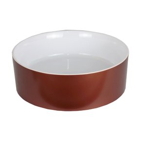 Cuba Bicolore Redonda Branco/bronze 35cm Mazzu