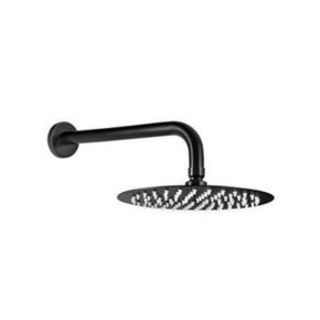 Ducha Chuveiro Frio Slim Redondo Black S1009b 20cm Preto