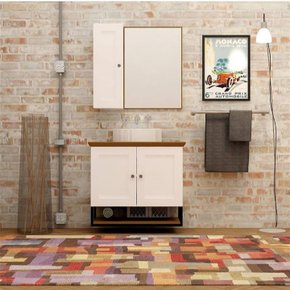 Espelheira Completa Nordic Branco/ipe Mazzu