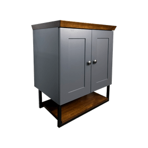 Gabinete Banheiro Nordic Grafite 60cm Parte Baixo Sem Cuba