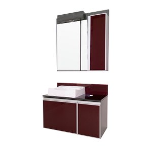 Gabinete para Banheiro 90cm Massimo Mazzu Completo Bulgaro
