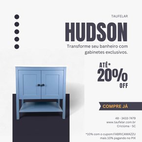 Gabinete para Banheiro Hudson 2 Portas 80cm Azul com Pia