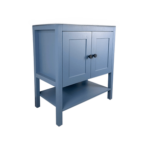Gabinete Banheiro Hudson 2 Portas 80cm Azul Mazzu Sem Pia