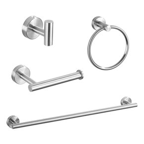 Kit Acessórios de Banheiro 4 Peças Inox 304 Fosco B1011