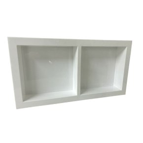 Nicho para Banheiro Embutir Duplo Branco 30x60 Metasul