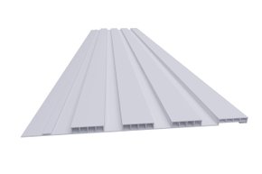 Painel Ripado 3d Relevo Kit 2 Barras 1,30x0,25 Branco