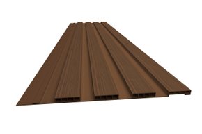 Painel Ripado 3d Relevo Kit 2 Barras 1,30x0,25 Mogno