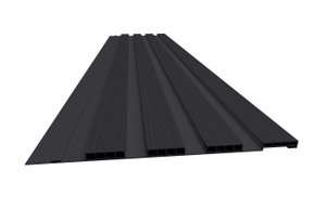 Painel Ripado 3d Relevo Kit 2 Barras 1,30x0,25 Preto