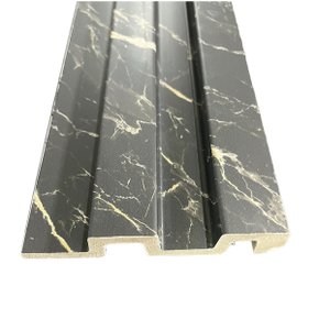 Painel Ripado Poliestireno Grafite Kit 2 Barras 1,35x0,12