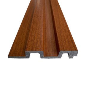 Painel Ripado Poliestireno Imbuia Kit 2 Barras 1,35x0,12