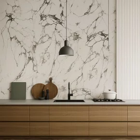 Papel de Parede Adesivo Autocolante 5m Mármore Branco