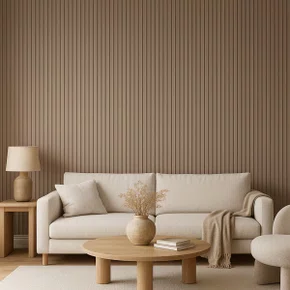 Papel de Parede Adesivo Autocolante 5m Ripado Claro