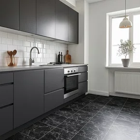 Piso Vinilico Auto-colante Chão Caixa 5m² Marmo Black