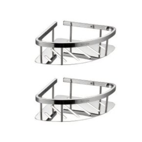 Porta Shampoo Canto Duplo Inox 304 B2403 Liga