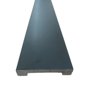 Rodapé de Poliestireno 7cm Liso Preto Barra 2 Metros Liga