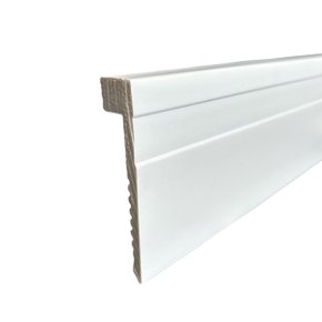 Rodapé de Poliestireno Sobrepor 10cm Branco Barra 2 Metros