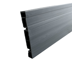 Rodapé de Pvc Cinza 10cm Barra de 2 Metros Real Pvc