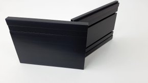 Rodapé de Pvc Preto 15cm Barra de 2 M Real Pvc