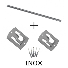 Suporte + Cano Inox para Churrasqueira