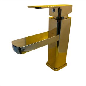 Torneira Banheiro Lavabo Misturador Monoc Baixa Dourado