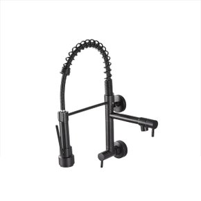 Torneira Gourmet 40cm Cozinha Flexível Fria Parede Preto