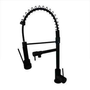 Torneira Gourmet Cozinha 50cm Monocomando Preto Flex Bancada