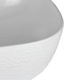 Cuba Bicolore Oval Textura Branco/Branco 45x31cm Mazzu