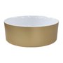 Cuba Bicolore Redonda Branco/dourado 35cm Mazzu