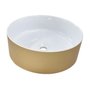 Cuba Bicolore Redonda Branco/dourado 35cm Mazzu