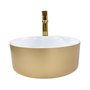Cuba Bicolore Redonda Branco/dourado 35cm Mazzu