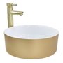 Cuba Bicolore Redonda Branco/dourado 35cm Mazzu