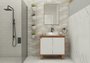 Gabinete Para Banheiro Anny 80cm Mazzu Completo Branco
