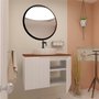 Gabinete Para Banheiro Binario TM 80 Sem Cuba Com Espelheira