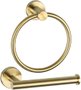 Kit Banheiro Acessórios 4 Peças Inox Dourado Fosco