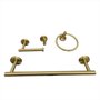 Kit Banheiro Acessórios 4 Peças Inox Dourado Fosco