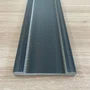 Rodapé de Poliestireno 10cm Liso Preto Barra 2 Metros Liga