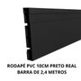 Rodapé De PVC Preto 10Cm Barra de 2,40 Mt Real PVC