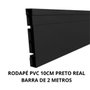 Rodapé De PVC Preto 10Cm Barra de 2 M Real PVC