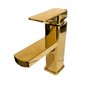 Torneira Banheiro Lavabo Misturador Monoc Baixa Dourado