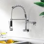 Torneira Gourmet 40cm Cozinha Flexível Fria Parede Cromada