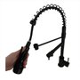 Torneira Gourmet Cozinha 50cm Monocomando Preto Flex Bancada