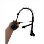 Torneira Gourmet Cozinha 50cm Monocomando Preto Flex Bancada